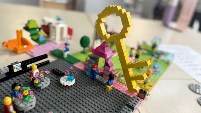 Bouwwerk tijdens een workshop