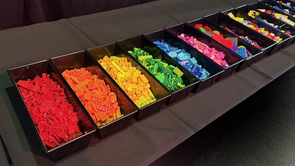Colorful LEGO® bricks at the DELL Technologies/ Forum by THE POWER OF BRICKS
